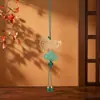 Colgante de borla de conejo de jade vidriado imitación para el Festival del Medio Otoño estilo chino 2026, DIY para crear una atmósfera festiva, adecuado para decoración del hogar, entrada y adornos de bolsa
