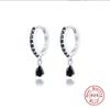Aretes de gota de agua con incrustaciones de diamantes de plata esterlina S925, los más vendidos transfronterizos, moda creativa, aretes de diamantes de colores INS, aretes aretes