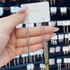 Aretes de Borla Larga Antiperdida Línea de Oreja 2021 Nueva Moda Elegante Diosa Abanico Cara Redonda Delgados Accesorios de Oreja Aretes de Moda Combinables