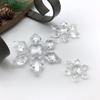 Cortina Transparente Pequeña de Copos de Nieve DIY Colgante Accesorios de Navidad 6cm Seis Pétalos Simulación de Copos de Nieve de Cristal Decoraciones