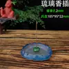 Soporte para Incienso con Diseño de Imitación de Jade Similar al Vidrio, Cenicero, Quemador de Incienso Vertical Estilo Zen, Quemador de Incienso Creativo de Sándalo, Soporte para Incienso Horizontal