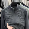 90 Plumón de Pato Blanco Empalmado Ligero para Hombre Chaqueta Polar Nueva de Otoño e Invierno Chaqueta Polar Informal con Cuello Alto