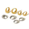 Pendientes de Acero de Titanio de Alta Gama, Sin Decoloración, Mismo Estilo Popular, Oro de 18K, Forma de U, Pequeños, Personalizados, Simples, Pendientes