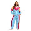Comercio Exterior Hombres y Mujeres Retro Disco 70s Pareja Traje Deportivo Hippie Baile Hip Hop Ropa para Actuación en Escenario