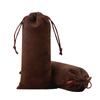 Nova Bolsa de Veludo Cordão Aba Bolso Calças Bolsa de Joias Bolsa Flocked para Pente Saco de Armazenamento Bolsa de Contas de Buda Bolsa Flocked Cor Pura Bolsa para Pente de Madeira Saquinho