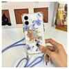 Nueva Funda Morada con Mariposas para iPhone 17 Pro Max con Lanyard de Cuatro Agujeros Adecuada para Apple 16 Transparente Cobertura Completa 14