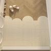 Felpudo de Entrada con Bucles de Seda, Felpudo Estilo Crema para Recibidor, Vestíbulo y Alfombra de Entrada, Personalizable, Resistente a la Suciedad, Antideslizante
