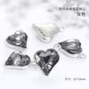 Nuevo Colgante Sencillo de Corazón de Melocotón Torcido de Gran Venta Colgante Irregular de Cristal de Vidrio Accesorio Colgante para Pulsera Collar Corazón de Melocotón Torcido Diamante