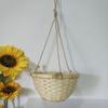 Maceta de orquídea de bambú para colgar en la pared, cesta colgante de rosas verdes, cesta colgante de cuerda de cáñamo, cesta de almacenamiento de artículos diversos para el hogar, decoración