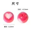 Cuentas Sueltas Acrílicas de Color Sólido con Recubrimiento Metálico en Forma de Corazón con Agujero Pasante para Accesorios de Joyería Hechos a Mano DIY Materiales DIY Cuentas al Por Mayor