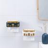 Caja de Almacenamiento para Papel Higiénico de Baño Cesta de Almacenamiento Multifuncional Plástico Almacenamiento para Lavado Cesta de Drenaje Pared Cesta de Almacenamiento Cuadrada