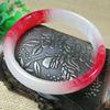 Pulsera de Jade de Tamaño de Existencias Claras, No Calidad, Pulsera de Jade Sangre de Pollo, Pulsera de Jade Xiuyan Hielo Húmedo Rojo y Blanco