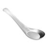Colher de Aço Inoxidável 304 com Fundo Plano, Estilo Vertical, Cabeça de Colher Aprofundada Estilo Chinês para Sopa, Disponível em Vários Tamanhos, Uso Duplo como Colher de Sopa e Colher de Mesa