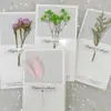 Cielo estrellado flor seca Día de la Madre tarjeta de felicitación bendición escrita a mano Festival de la Diosa tarjeta de felicitación de dibujos animados postventa flores tarjeta de agradecimiento