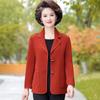 Abrigo de primavera de madre de mediana edad, abrigo corto, chaqueta de moda de traje pequeño de primavera y otoño para mujer de 40 y 50 años