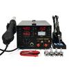 Estación de Soldadura Pistola de Aire Caliente Hanqi 909D Fuente de Alimentación Tres en Uno 15V1A Pantalla Digital Temperatura Ajustable Soldador Eléctrico Mantenimiento y Soldadura