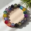 Pulseira de Vidro Arco-Íris Dopamina de Verão Transfronteiriça para Mulheres Design Ins Pulseira Cool de Alta Qualidade Presente para Estudantes