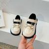 Sapatos de Menina Sapatos de Couro de Princesa para Crianças 2025 Primavera e Outono Novos Mocassins Preto Sola Macia Estilo Britânico Sapatilhas de Primavera
