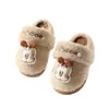Pantuflas de algodón para niños Babudou, pantuflas de interior antideslizantes para otoño e invierno, pantuflas cálidas para el hogar para niños, venta al por mayor