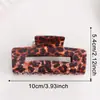 Golais Jewelry Elegante Estampado de Leopardo Clip Grande Multicolor Retro Versátil Pinza para el Cabello Moda Viajero Pinza de Tiburón Accesorios para el Cabello