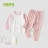 Conjunto de ropa interior térmica holgada para otoño e invierno para niños, que incluye una camiseta y pantalones, para bebés, diseñado para abrigar y la comodidad en casa