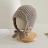 Gorro de Punto con Protección para las Orejas para Niñas en Otoño e Invierno Grueso de Lana Gorro Lei Feng Color Sólido Correa Linda Gorro Volador para Hombres Tendencia Coreana
