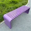 Banco longo de ferro para parque, banco externo, assento de lazer de aço galvanizado para pátio com encosto, banco de descanso para shopping