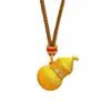 Tienda de Oro Mismo Estilo Colgante de Collar con Cuerda Tejida y Diamante Cepillado en Forma de Calabaza Diseño de Nicho Marca de Moda Retro Regalo Sólido para Novia