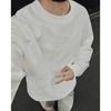 Suéter con Cuello Redondo y Textura NASA para Hombre Primavera y Otoño 2025 Nueva Moda Holgado Tallas Grandes Cachorros Atractivo Casual Camiseta Básica