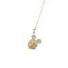 Colar feminino zircônia desenho animado ouro 18K galvanizado moderno luxo leve elegante versátil aço titânio alta qualidade corrente clavícula