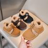 Tênis Infantil Forrado com Fleece 2026 Outono e Inverno Novo Estilo Coreano Sapatos de Algodão para Meninas Atacado Loafers de Algodão Quente Grandes para Meninos