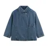 Venta al por mayor de ropa de mujer transfronteriza, nuevas chaquetas de mezclilla y jeans acampanados estilo europeo y americano para otoño 4001058 4001059