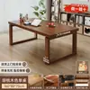 Solid wood dining table and chairs for home use, rectangular island table, partition table, large rectangular table, natural wood style home dining table