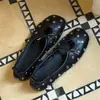 Preview Retro Novo Bico Redondo Cor Lavada Rebite Flat Mary Jane Laço Vazado Respirável Solado Macio Sapatilhas