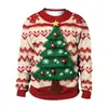 Europa Transfronteriza Sudadera con Capucha Redonda Divertida de Papá Noel Impresión 3D para Hombre Primavera Otoño Holgada Manga Larga Pulóver Comercio Exterior