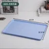 Bandeja de Paja de Trigo Estilo Nórdico Ins Bandeja Rectangular de Plástico para Uso Doméstico Taza para Empanadillas Taza de Té Plato Plato de Frutas