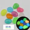 Decorações de pedras simuladas com tema de sorriso que brilham no escuro, de resina, para jardim, aquário e paisagismo de tanque de peixes, acessórios DIY