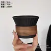 Caneca de Café Suspensa de Obsidiana Preta Simples de Alto Valor, Caneca de Chá Antiescaldante, Copo de Vidro Fosco, Copo para Latte, Copo para Beber Doméstico