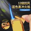 Encendedor Metálico Corto a Prueba de Viento con Grabado Láser, Código QR para Publicidad, Regalo de Llama Soplete