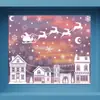 Decoraciones Navideñas Transfronterizas Reno Copo de Nieve Pegatinas Estáticas Creativas Trineo Luna Casa de Nieve Pegatinas Navideñas Mayoreo
