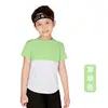 Camiseta Infantil de Manga Curta para Verão Tops para Meninos Roupas Esportivas de Secagem Rápida para Crianças Maiores Roupa Casual Solta