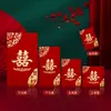 Envelopes Vermelhos para Casamentos 2026 Estilo Novo, Envelopes de Dinheiro para Presente de Casamento, Pacotes de Casamento em Cartão Rígido, Pequenas Sacolas de Envelope Vermelho para Convidados de Casamento