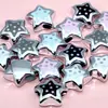 Estilo Ins Cuentas de Estrella de Espejo Color Macarrón Estrella de Cinco Puntas Agujero Recto Cuentas Accesorios para Pulsera Collar Llavero DIY