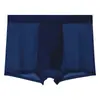 Roupa Íntima Masculina Popular, Roupa Íntima de Seda Gelada, Shorts Respiráveis com Forro para Homens, Cueca Boxer, Estilo Fino de Verão, Respirável