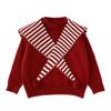 Chal de Navidad a juego para niños Otoño e Invierno Nuevo Suéter de Punto Conjunto de Dos Piezas Suéter Chaqueta de Bola para Niñas para Mujer