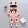 Ropa para niños para niños y niñas traje de primavera y otoño ropa deportiva informal para niños dos piezas de seda de leche ropa para niños una generación de pelo
