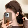Diadema de Color Café Otoño Invierno con Ala Ancha para Mujer 2026 Nueva Diadema Superior de Calavera Clip para el Cabello de Moda de Alta Gama Tocado