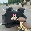 26 Novo Pelúcia Branco Hello Kitty Espesso Impermeável à Prova de Vento Proteção Contra o Frio Manta de Inverno à Prova de Vento Fivela de Chifre Patinete Elétrico