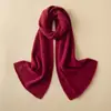 Bufanda de Cachemira para Mujer 100% Cachemira Pura Otoño e Invierno Nueva Plana Delgada Moda Tejida Bufanda Cálida