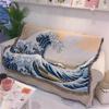 Manta Personalizada Estilo Americano para Acampar en Tienda, Manta para RV, Exterior, Picnic, Tejido de Hilo, Estilo Camping, Mantel, Tapete para Césped